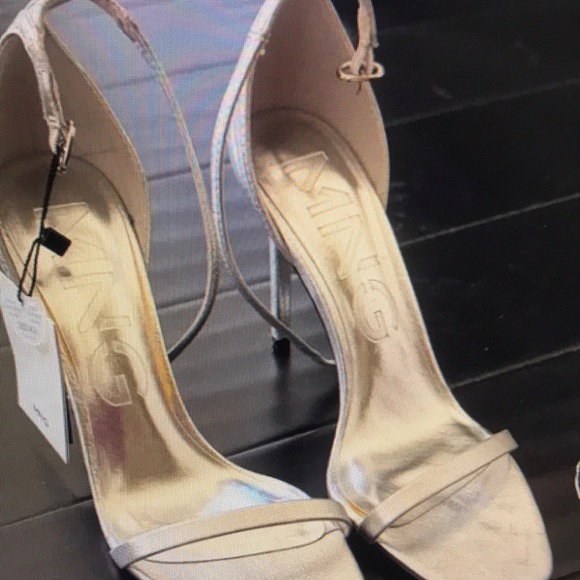 Mango Women's Silver Heels - Picture 1 of 1